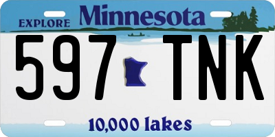 MN license plate 597TNK