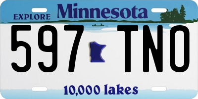MN license plate 597TNO