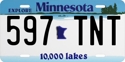 MN license plate 597TNT