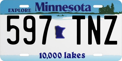 MN license plate 597TNZ