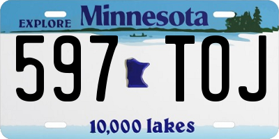MN license plate 597TOJ