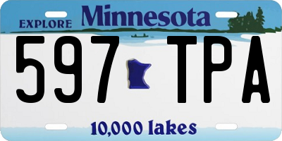 MN license plate 597TPA