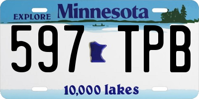 MN license plate 597TPB