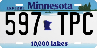 MN license plate 597TPC
