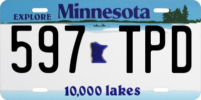 MN license plate 597TPD