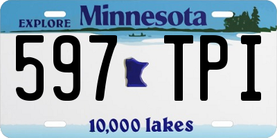 MN license plate 597TPI