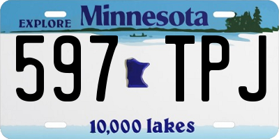 MN license plate 597TPJ