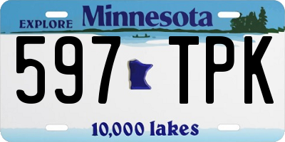 MN license plate 597TPK