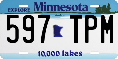 MN license plate 597TPM