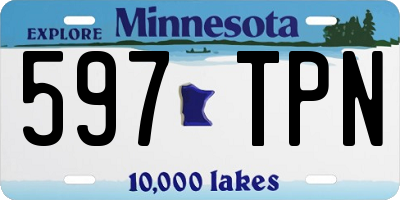 MN license plate 597TPN