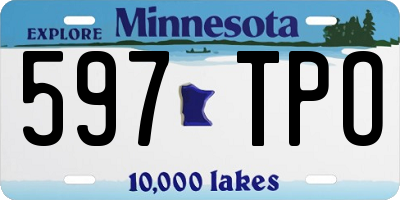 MN license plate 597TPO
