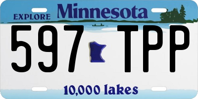 MN license plate 597TPP