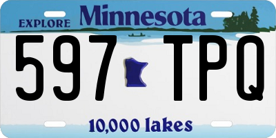 MN license plate 597TPQ