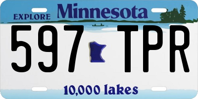 MN license plate 597TPR