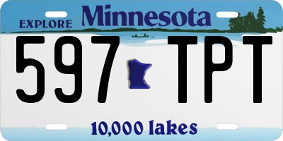 MN license plate 597TPT