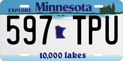 MN license plate 597TPU