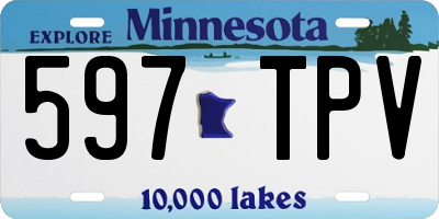 MN license plate 597TPV