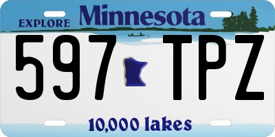 MN license plate 597TPZ