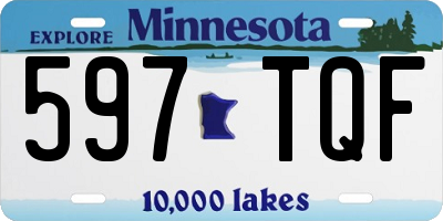 MN license plate 597TQF