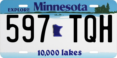 MN license plate 597TQH