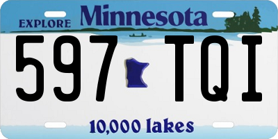 MN license plate 597TQI