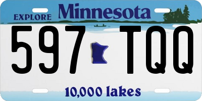 MN license plate 597TQQ