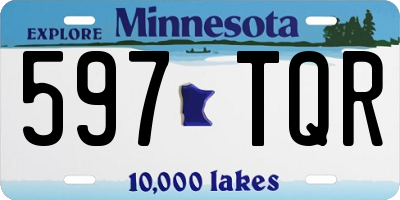 MN license plate 597TQR