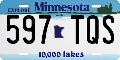 MN license plate 597TQS