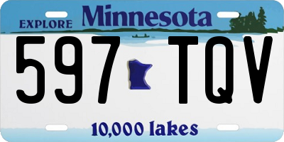 MN license plate 597TQV