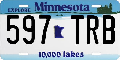 MN license plate 597TRB