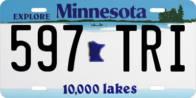 MN license plate 597TRI
