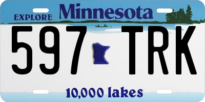 MN license plate 597TRK