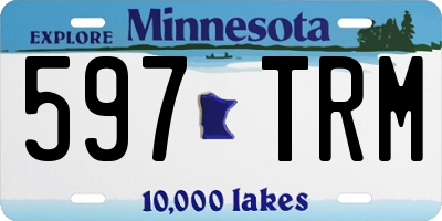 MN license plate 597TRM