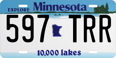 MN license plate 597TRR