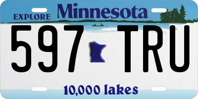 MN license plate 597TRU