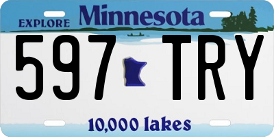 MN license plate 597TRY