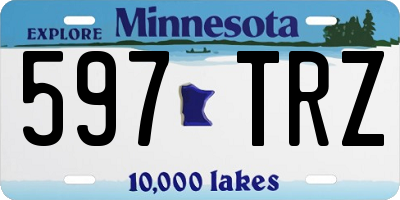 MN license plate 597TRZ