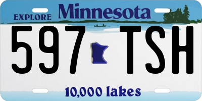 MN license plate 597TSH