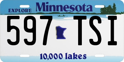 MN license plate 597TSI