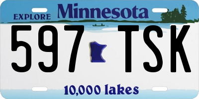 MN license plate 597TSK