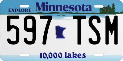 MN license plate 597TSM