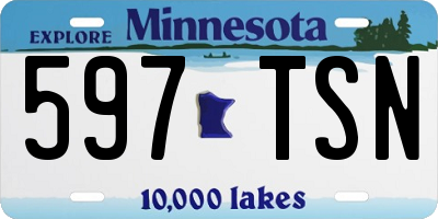 MN license plate 597TSN