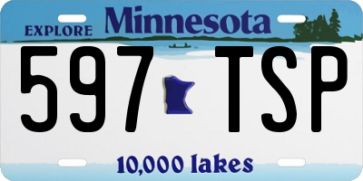 MN license plate 597TSP