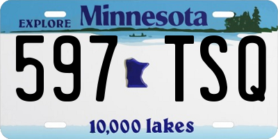 MN license plate 597TSQ