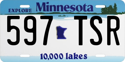 MN license plate 597TSR