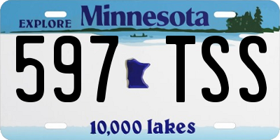 MN license plate 597TSS