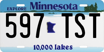 MN license plate 597TST