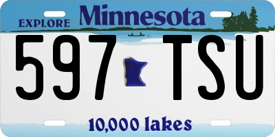 MN license plate 597TSU