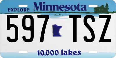 MN license plate 597TSZ