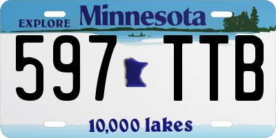 MN license plate 597TTB